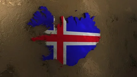 Iceland Map Stock Footage 277863966