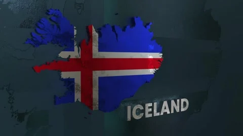 Iceland Map Stock Footage 279745769