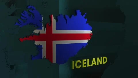 Iceland Map Stock Footage 279746456