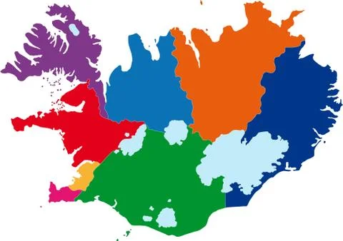 Iceland map Stock Illustration