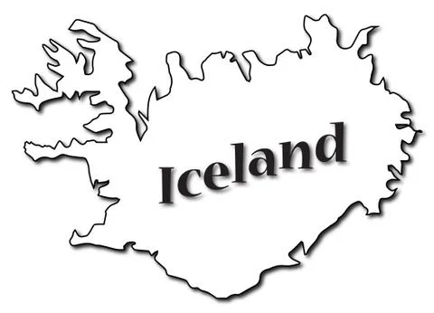 Iceland On Map Stock Illustration