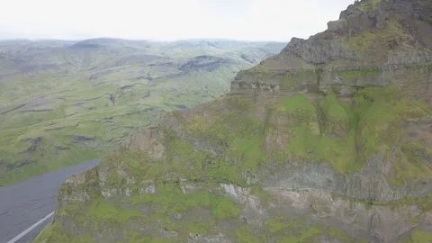 Iceland Mountains and Clouds Stock Footage