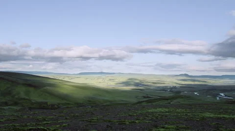 Iceland, Mountains Clouds Landscape. Stock Footage 47882740