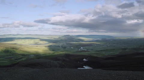 Iceland, Mountains Clouds Landscape. Stock Footage 47882852