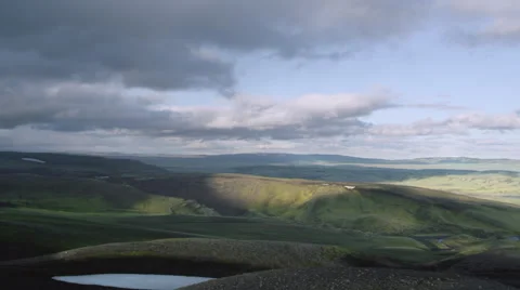 Iceland, Mountains Clouds Landscape. Stock Footage 47882926