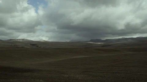 Iceland, Mountains Clouds Landscape. Stock Footage 47889357