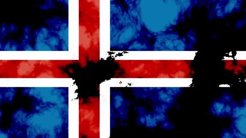 Iceland national flag background animation 스톡 동영상 291612853