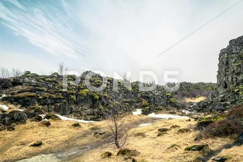 Iceland nature in an amazing scenery Stock Photos