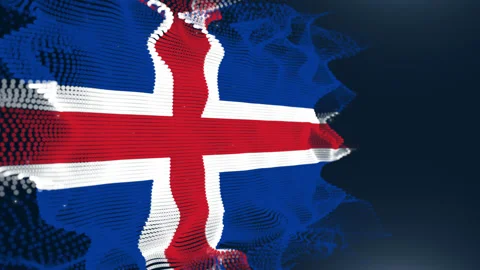 Iceland Particle Flag Stock Footage 179076181