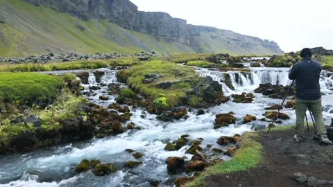 Iceland, quick stop at the Fossalar Stock Footage 251737280