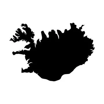 Iceland region map Stock Illustration