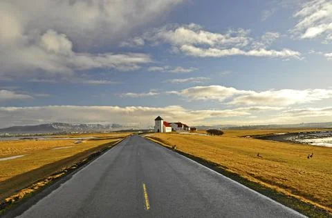 Iceland Road Stock Illustration