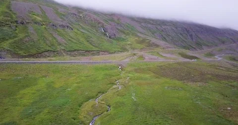 Iceland road landscape 스톡 동영상 84764002