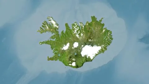 Iceland, satellite B - raw data Stock Illustration