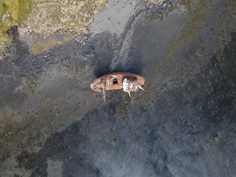 Iceland Shipwreck Video stock 69878850