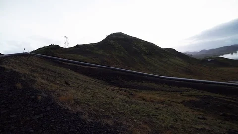 Iceland smoke 2 Stock Footage