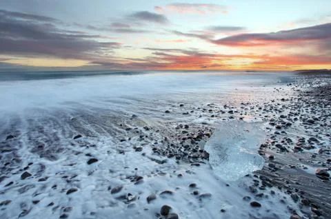 Iceland sunset Stock Photos