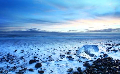 Iceland sunset Stock Photos