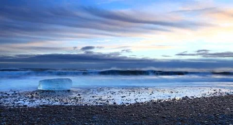 Iceland sunset Stock Photos