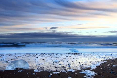 Iceland sunset Stock Photos
