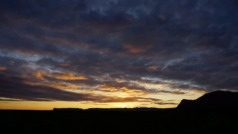 Iceland sunset time lapse Stock Footage 128407631