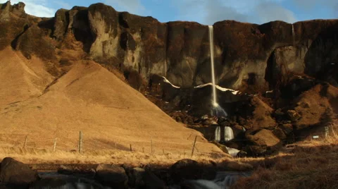 Iceland Time Lapse Waterfall Video stock 50544181