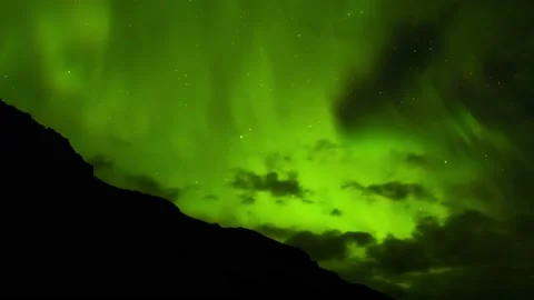 Iceland Timelapse Aurora Stock Footage 153290216
