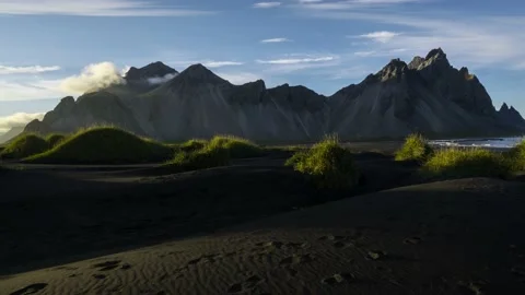 Iceland Timelapse Black Beach Stock Footage 153288998