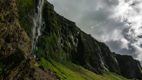 Iceland Timelapse Cliff Stock Footage 153287569