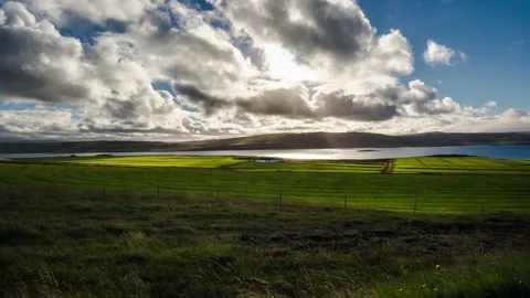 Iceland Timelapse Clouds Stock Footage 153289797