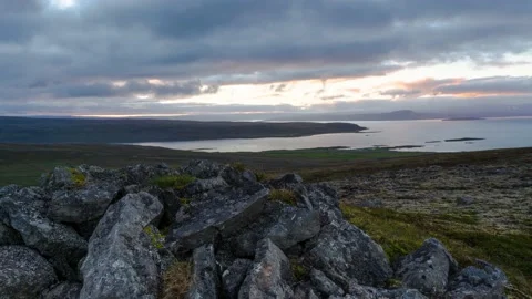 Iceland Timelapse Coast Sunset Stock Footage 153289928