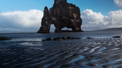 Iceland Timelapse Coast View Stock Footage 153289608