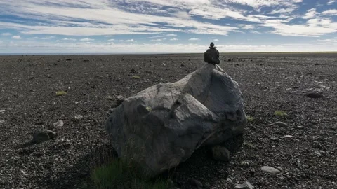 Iceland Timelapse Desert Rock Stock Footage 153287464