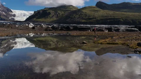 Iceland Timelapse Lake Reflection Stock Footage 153288827