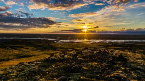 Iceland Timelapse Sunset Stock Footage 153287819