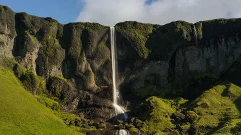 Iceland Timelapse Waterfall Stock Footage 153288327