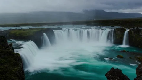 Iceland Timelapse Waterfall Stock Footage 153289562
