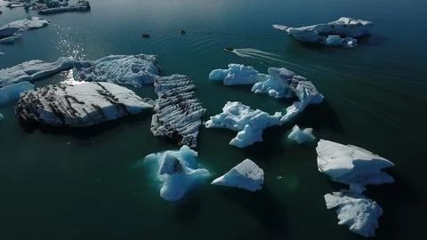 Iceland Vatnajokull Glacier Lagoon Stock Footage