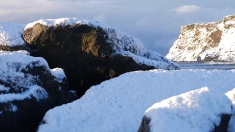 Iceland Vik View Of Ocean And Basalt Rock Formations 1 Видео 87489558