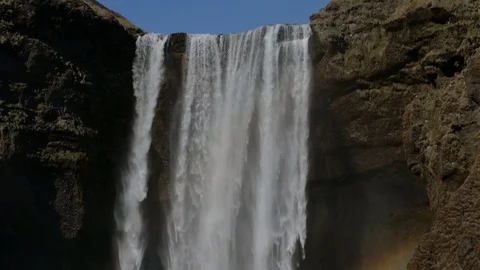 Iceland Waterfall and Rainbow Stock-Footage 101659916