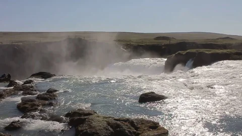 Iceland Waterfall Stock Footage 74017455
