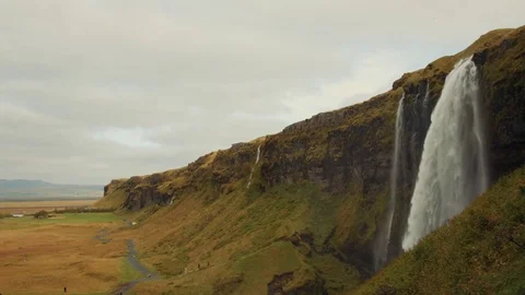 Iceland waterfall Video stock 77168439