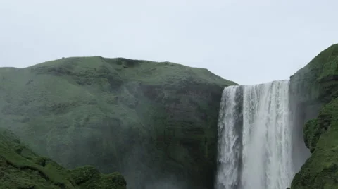 Iceland, Waterfall Landscape. Stock Footage 47885976