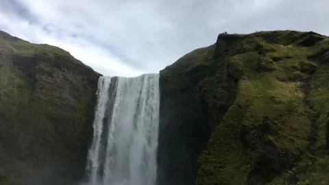 Iceland waterfall pan 스톡 동영상 130659712
