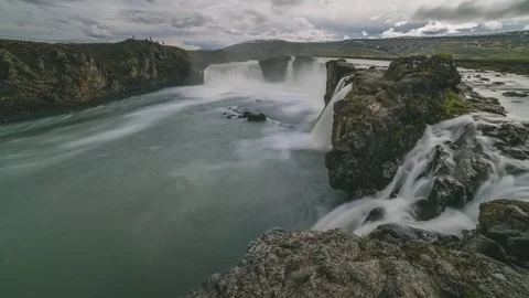 Iceland waterfall timelapse Video stock 77510006