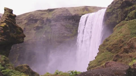 Iceland Waterfall Two Angles Video stock 53113334
