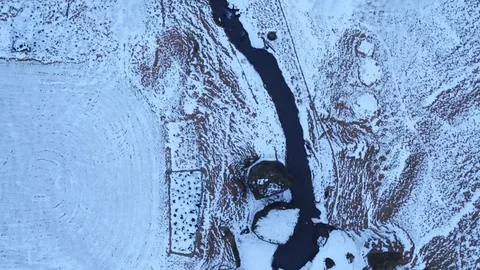 Iceland WaterfallOverheadFlyBy 003 Stock Footage 88838972