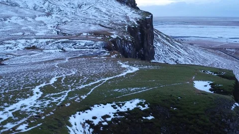 Iceland WaterfallSideReveal Stock Footage 88838987