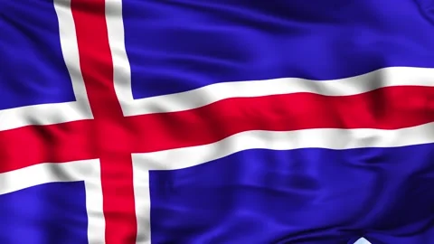 Iceland Waving Flag Background 스톡 동영상 204134349
