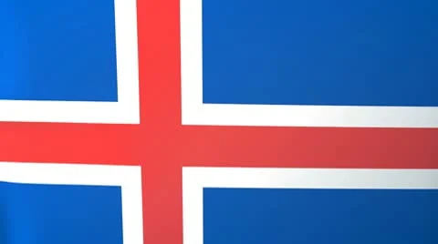 Iceland Waving Flag Stock Footage 10761995